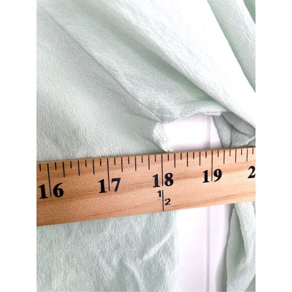 Roberta Freymann Silk Mint Double Tie Neck Peasant Blouse XS - Picture 8 of 10